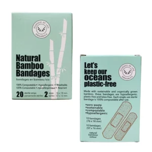 100% biodegradable Bamboo bandages, 20 strips (2 sizes)